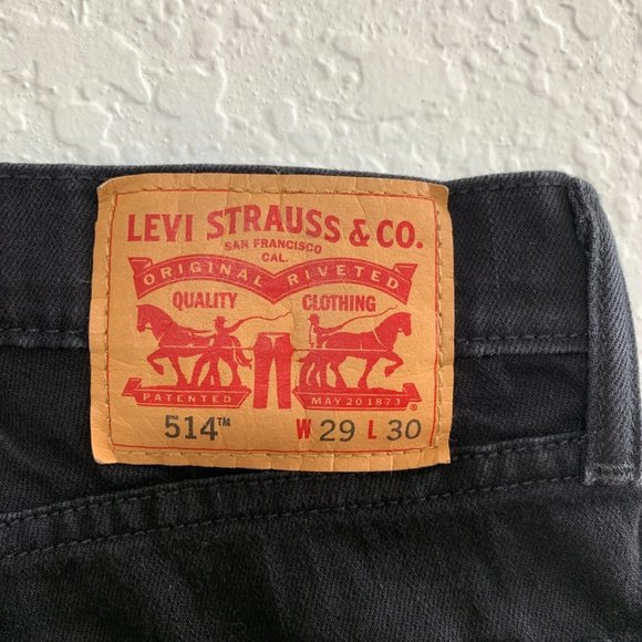 Levi's Mens 29 x 25 Black 514 Straight Flex Fit Denim Jean Stretch - Picture 6 of 15
